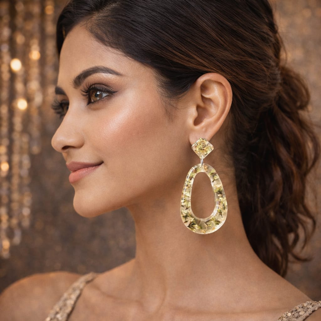 Handcrafted Botanical Resin Earrings | Real Leaves Jewelry